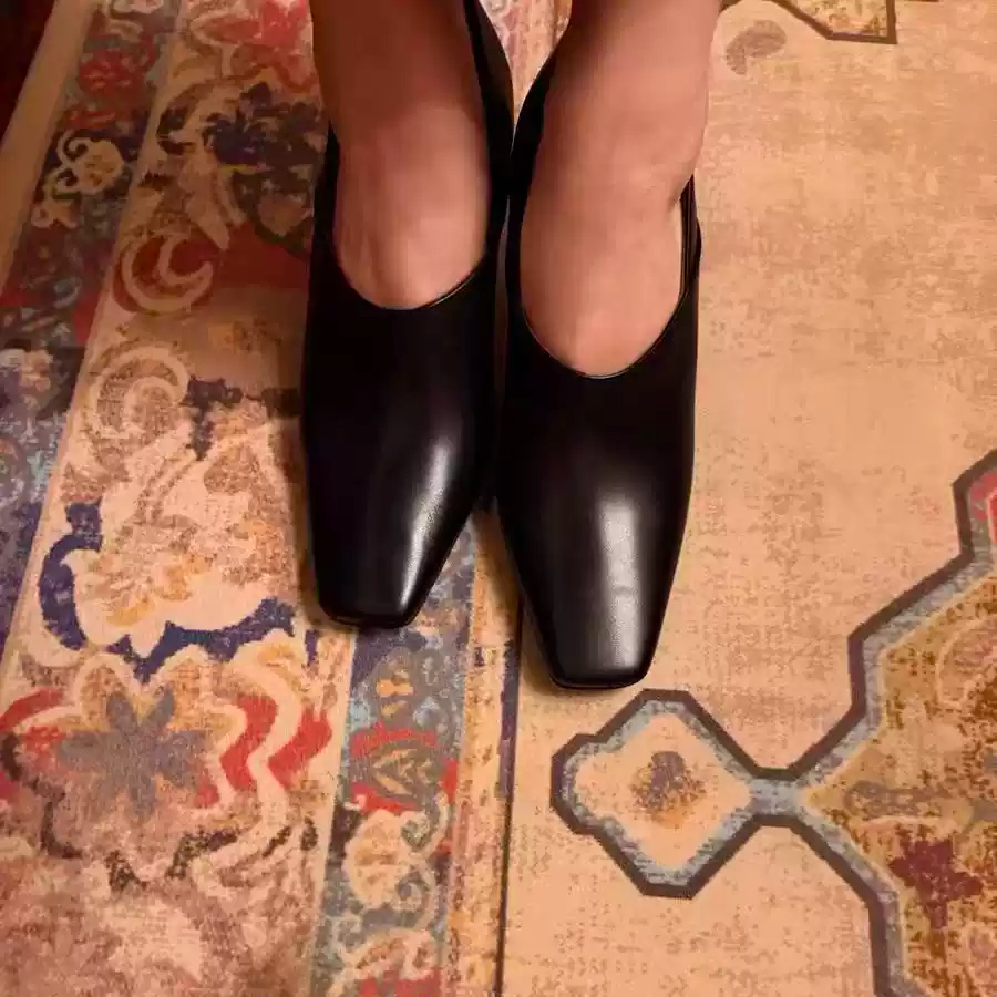Damskie czarne skórzane czółen – Women Formal Office Wear Shoes recenzja i cena