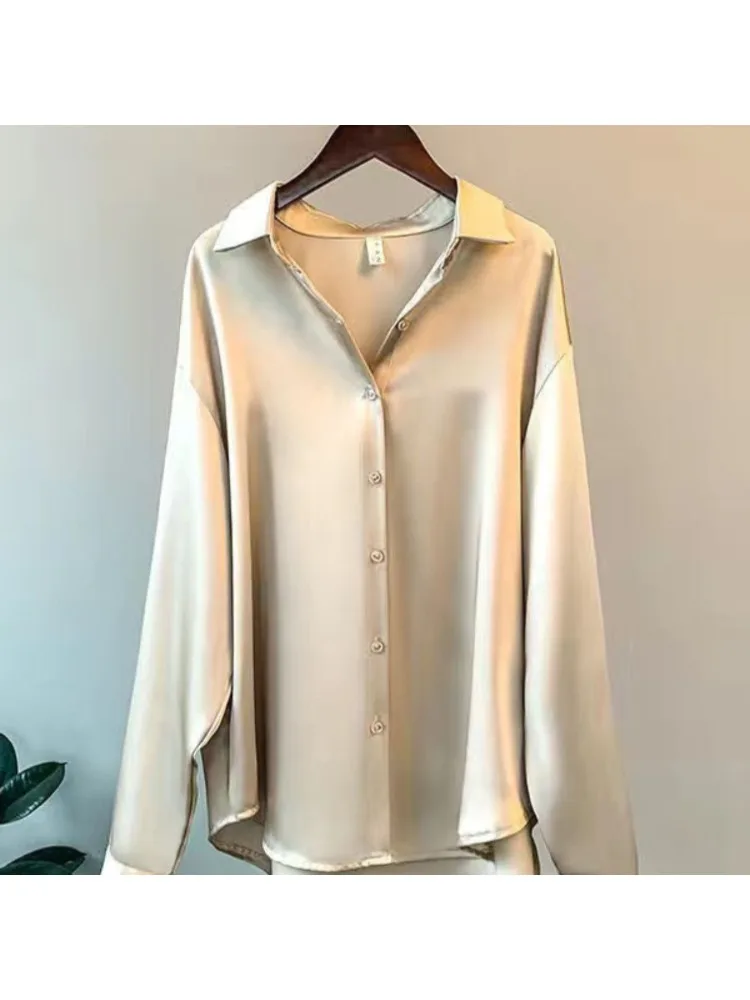 Plus Size Casual Women Silk Sh – Women Formal Wear Tops recenzja i cena