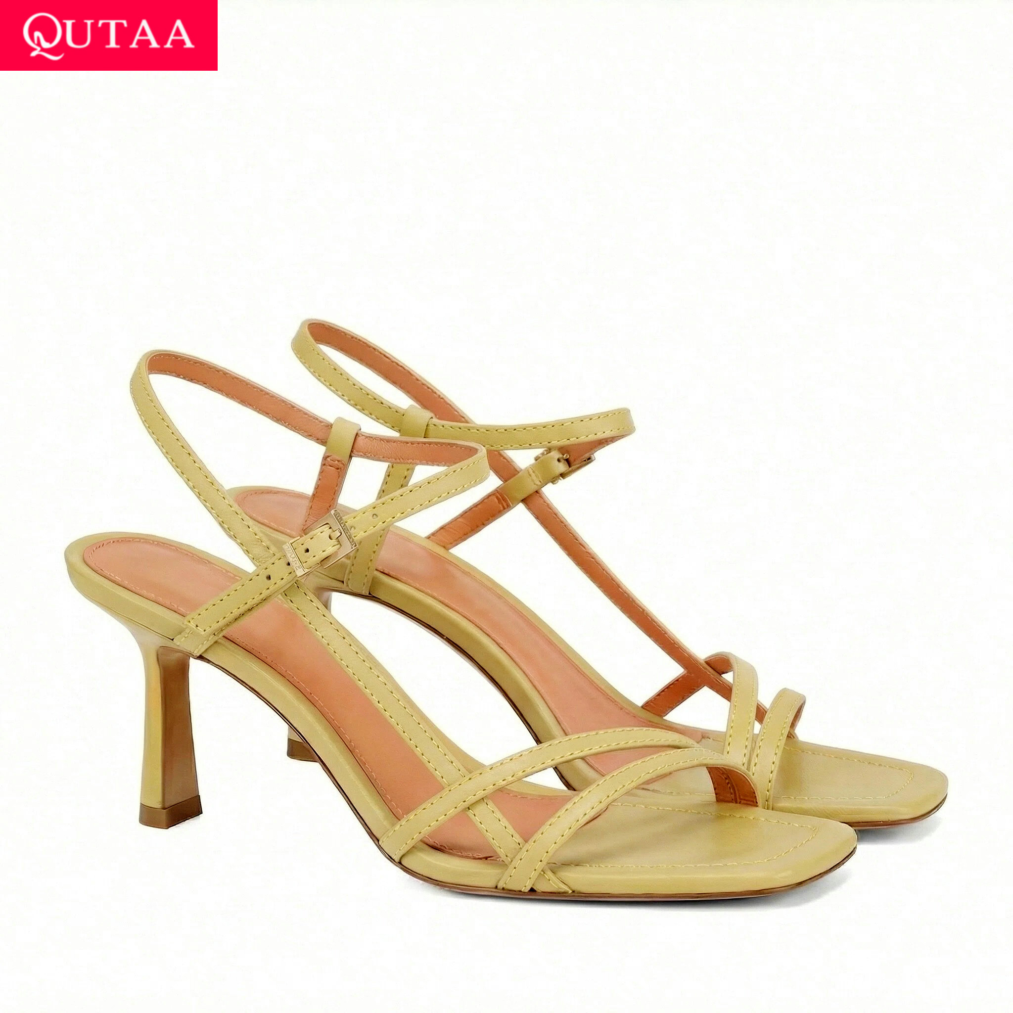 QUTAA Modne Szpilki Damskie Le – Kitten Heel Women recenzja i cena